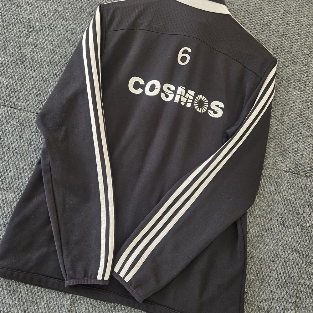 Adidas Climacool South Lakes Soccer Club Track Jacket Black Mens S OKC Cosmos 6